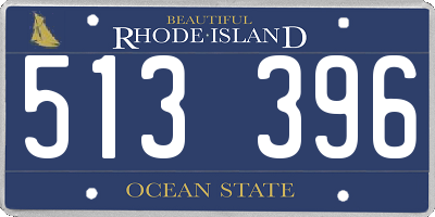 RI license plate 513396
