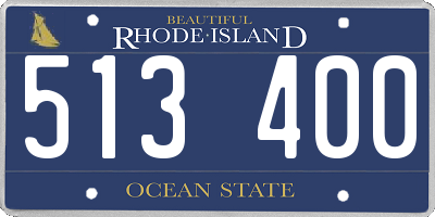 RI license plate 513400