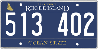 RI license plate 513402
