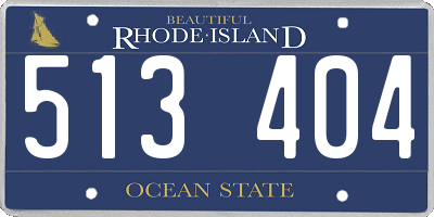 RI license plate 513404