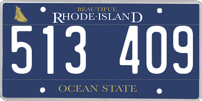 RI license plate 513409