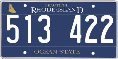 RI license plate 513422