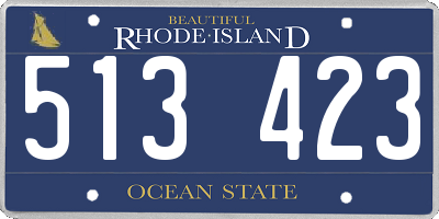 RI license plate 513423