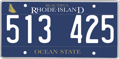 RI license plate 513425