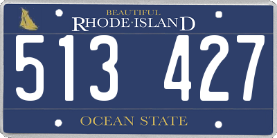 RI license plate 513427