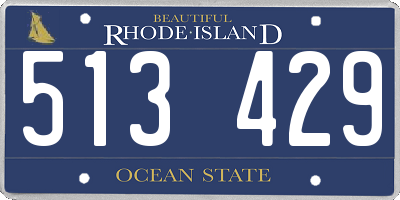 RI license plate 513429