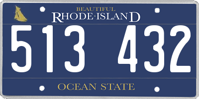 RI license plate 513432