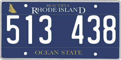 RI license plate 513438
