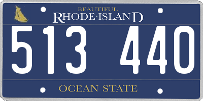 RI license plate 513440