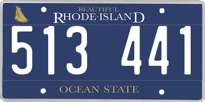 RI license plate 513441