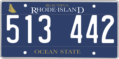 RI license plate 513442