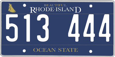 RI license plate 513444