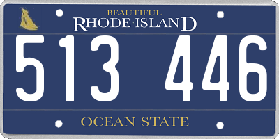 RI license plate 513446