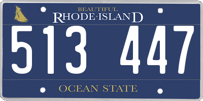 RI license plate 513447