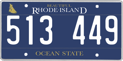 RI license plate 513449