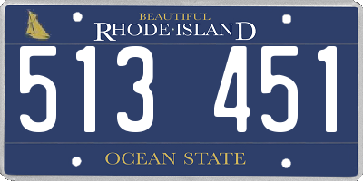 RI license plate 513451