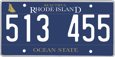 RI license plate 513455