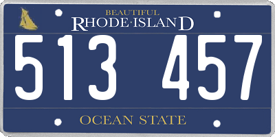 RI license plate 513457