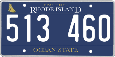 RI license plate 513460