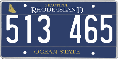 RI license plate 513465