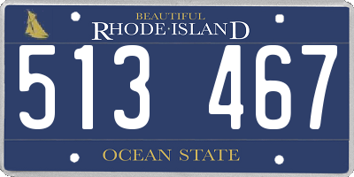 RI license plate 513467