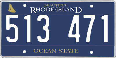RI license plate 513471
