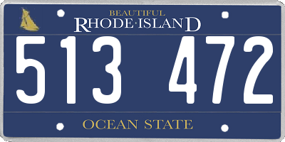 RI license plate 513472
