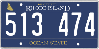 RI license plate 513474