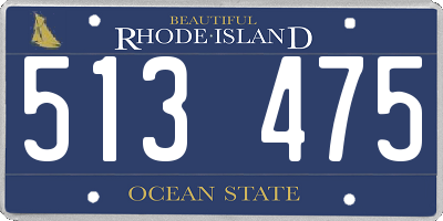 RI license plate 513475
