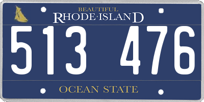 RI license plate 513476