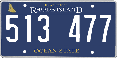 RI license plate 513477