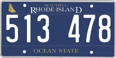 RI license plate 513478
