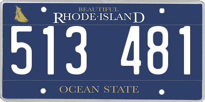 RI license plate 513481