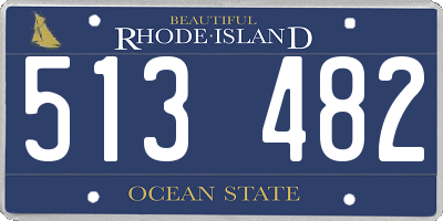 RI license plate 513482