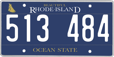 RI license plate 513484