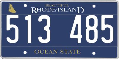 RI license plate 513485