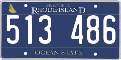 RI license plate 513486