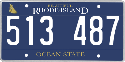 RI license plate 513487