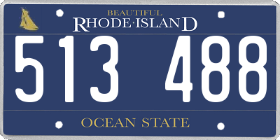 RI license plate 513488