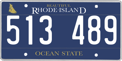 RI license plate 513489