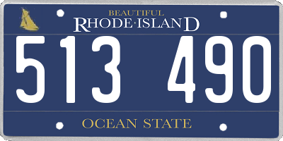 RI license plate 513490