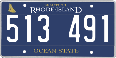 RI license plate 513491