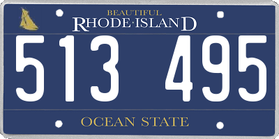 RI license plate 513495