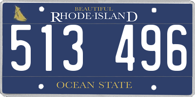 RI license plate 513496