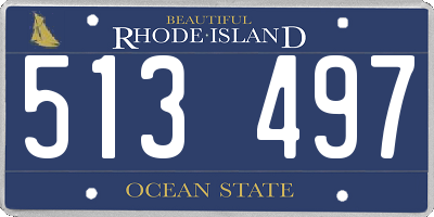 RI license plate 513497