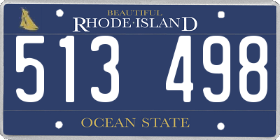 RI license plate 513498