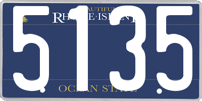 RI license plate 5135