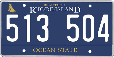 RI license plate 513504