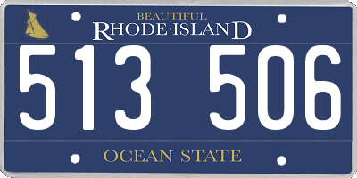 RI license plate 513506