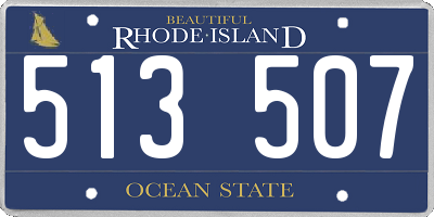 RI license plate 513507